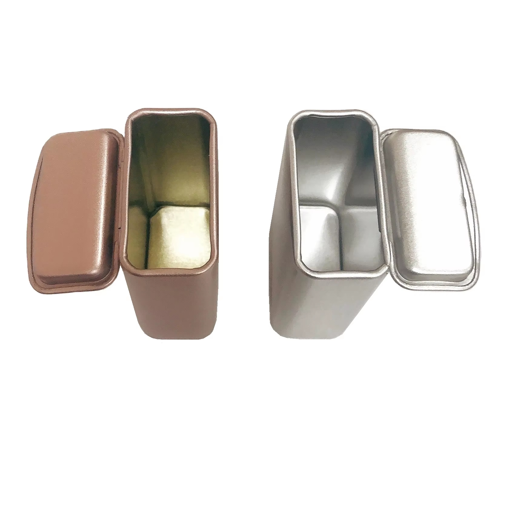 Hinged rectangular tins